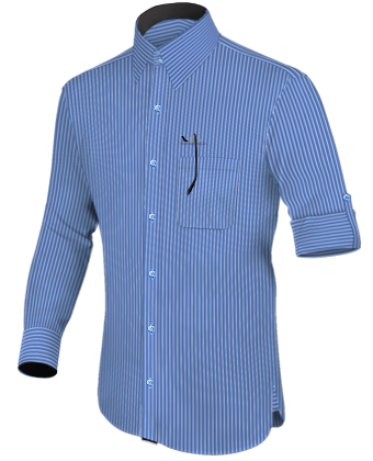 Bordeauxfarbenes Oberhemd Kurzer Arm with French Collar 2 Button