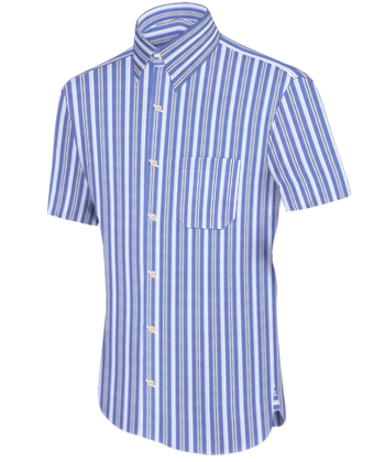 Bunt Gemustertes Herrenhemd with French Collar 1 Button