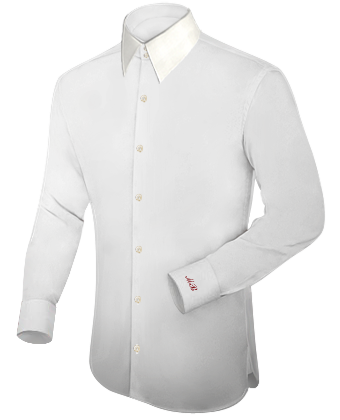 Butten Down Hemden with French Collar 2 Button