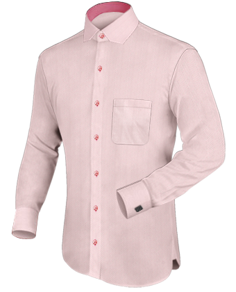 Button Down Hemden Wei with Modern Collar