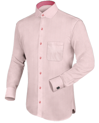 Button Down Hemden Wei�� with Modern Collar