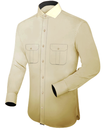 Hemden Nach Ma�� with Italian Collar 1 Button