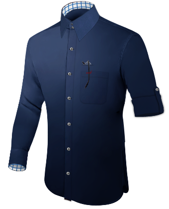 Design Hemd with French Collar 2 Button