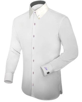 Fitted Herren Hemd with Hidden Button