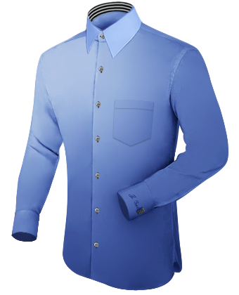 Handgenhte Hemden with French Collar 1 Button