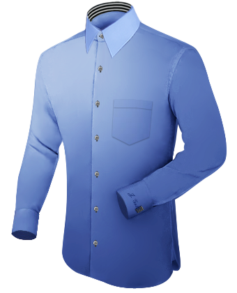 Handgen�hte Hemden with French Collar 1 Button