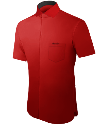 Hemd Beflocken with Italian Collar 1 Button