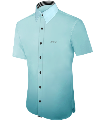 Hemd Dunkelblau with French Collar 1 Button