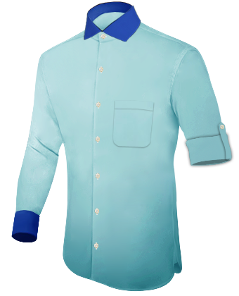 Hemd Gelb Artikel with Italian Collar 1 Button