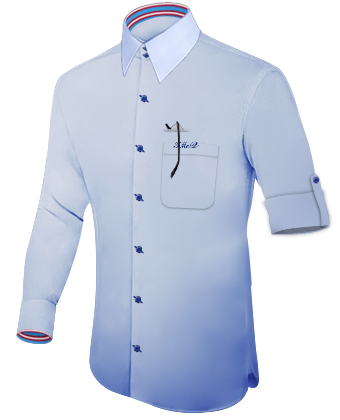 Hemd In Gr���e 60 with French Collar 2 Button