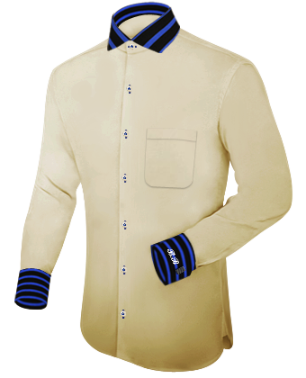 Hemd Knallrot with Italian Collar 1 Button