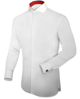 Hemd Orange with Cut Away 2 Button