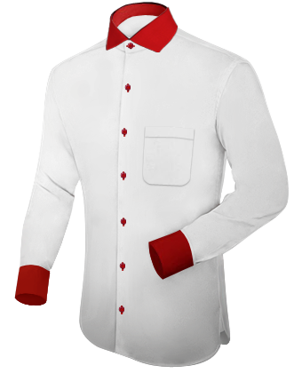 Hemd Schwarz Baumwolle with Italian Collar 1 Button