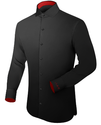 Hemd Kontrastkragen with Italian Collar 1 Button