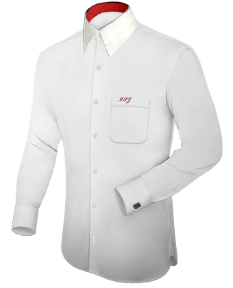 Hemd Wei�� Londonkragen Umschlagmanschette with French Collar 1 Button