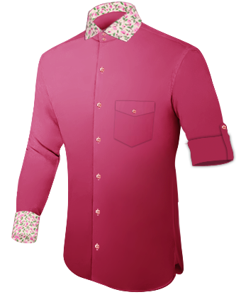Hemden Bestickt with Italian Collar 2 Button