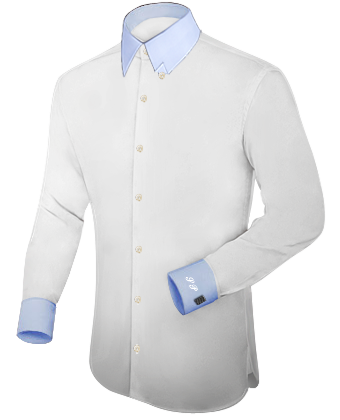 Hemden Hohe Kragen with Hidden Button