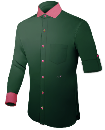 Hemden Krzeren ärmlnge with Italian Collar 1 Button