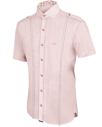 Hemden übergr���e Rot with Italian Collar 1 Button