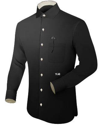 Herren Hemd 36 Creme with Modern Collar