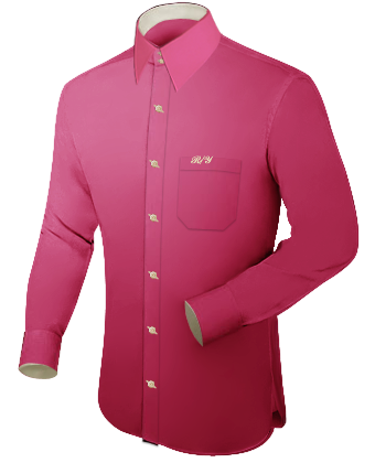 Herren Oberhemd Ma with French Collar 2 Button