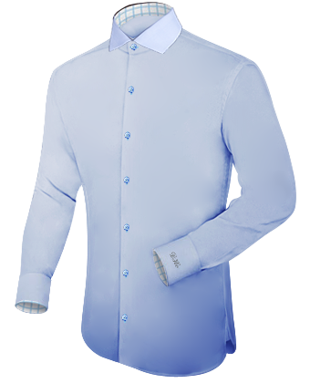 Herrenhemd Lachs with Italian Collar 1 Button