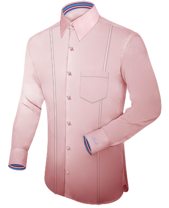 Herrenhemd Wei�� 42 with French Collar 1 Button