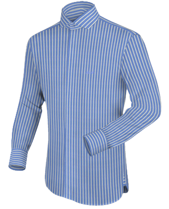 Herrenhemd Zeichnung with Italian Collar 1 Button