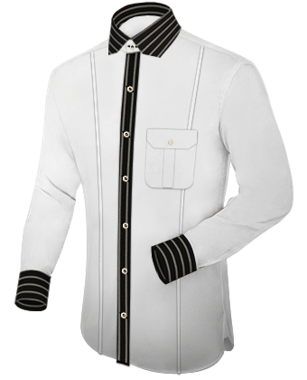 Hemd Einheitliche with Modern Collar