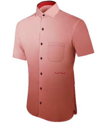 Jersey Oberhemd with Italian Collar 1 Button