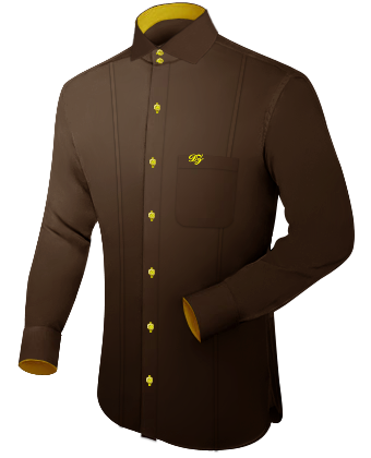 Maenner Hemd with Italian Collar 2 Button