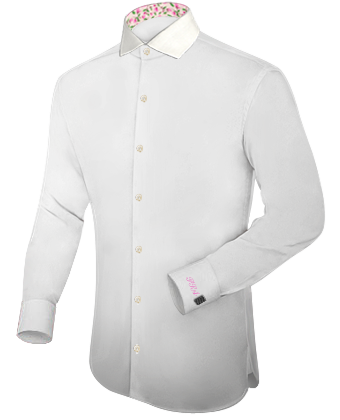Ma��geschneiderte Hemd with Italian Collar 1 Button