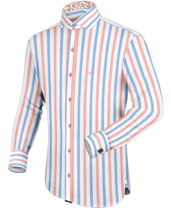 Ma��hemden Champagner with Italian Collar 2 Button