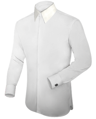 Ma��hemden Dresden with French Collar 1 Button