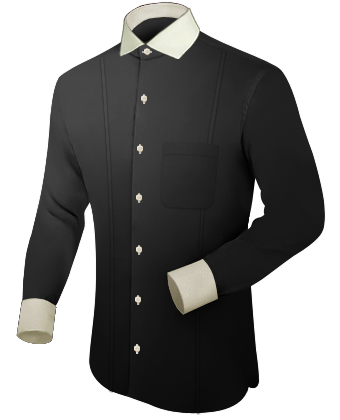 Ma��hemden Hamburg with Italian Collar 1 Button