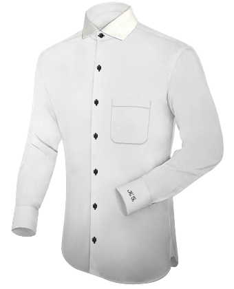 Ma��hemden Herren M�nchen with Italian Collar 1 Button
