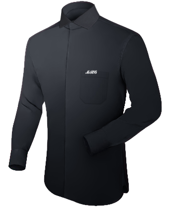 Microfaser Hemd with Italian Collar 1 Button