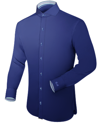 Oberhemd Auf Ma�� 19 with Cut Away 1 Button