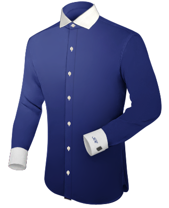 Oberhemd Kragen Wei�� with Italian Collar 1 Button