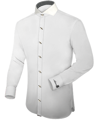 Oberhemd Ma��anfertigung with Cut Away 1 Button
