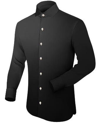 Oberhemd Wei�� 35cm Kragenweite Manschettenkn�pfe with Italian Collar 1 Button