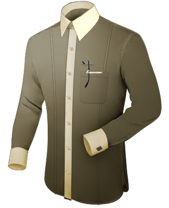 Oberhemden Discount with French Collar 2 Button