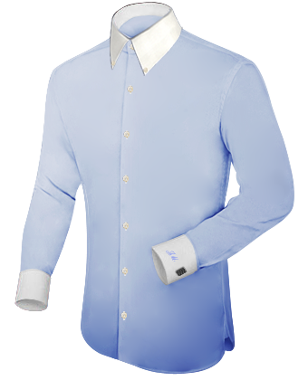 Stickerei Herren Hemd L with Button Down