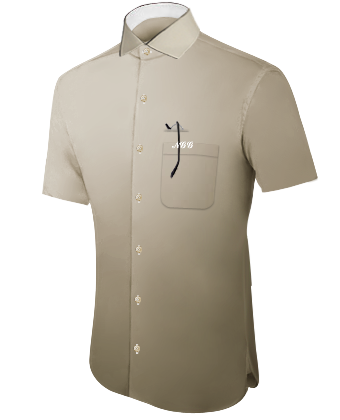 Uniformhemden Dunkelblau with Italian Collar 1 Button