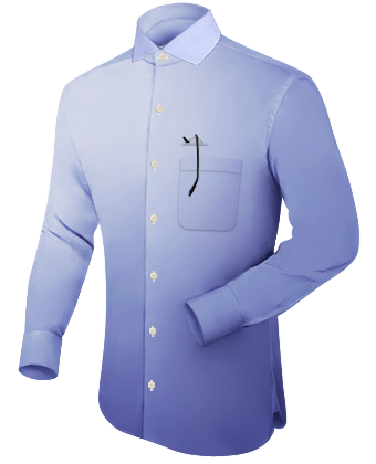 Wei Satin Hemd with Italian Collar 1 Button