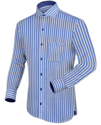 Billige Hemd with Italian Collar 1 Button