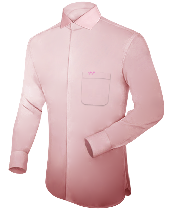 Herrenhemd Weiss with French Collar 1 Button