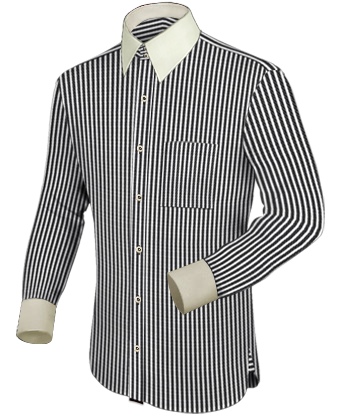 Herrenmode Hemd with French Collar 2 Button