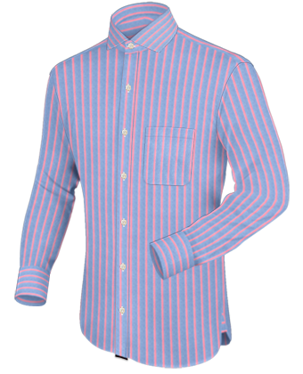 Herren Business Hemden with Italian Collar 1 Button