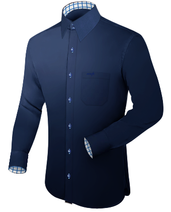 Herrenhemd Gelb with Cut Away 1 Button